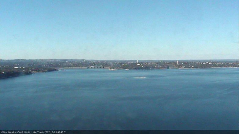 Lake Travis webcam, December 8, 2017 9:05 AM CT