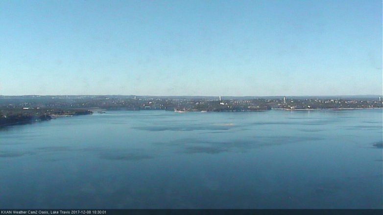 Lake Travis webcam, December 8, 2017 9:55 AM CT