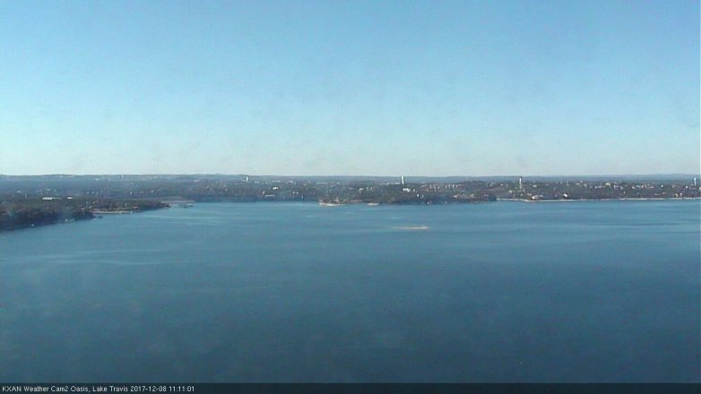 Lake Travis webcam, December 8, 2017 10:25 AM CT