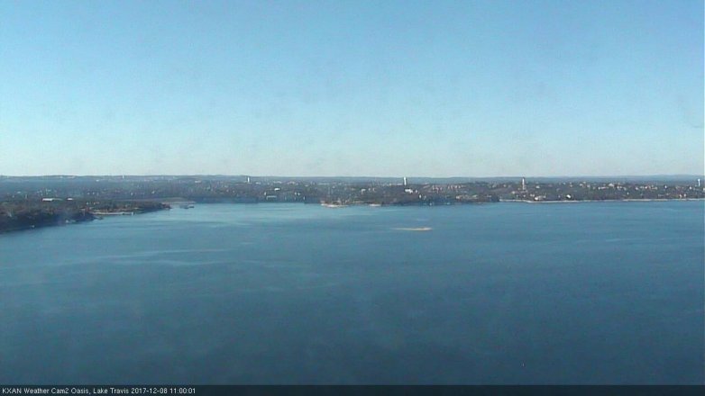 Lake Travis webcam, December 8, 2017 10:30 AM CT