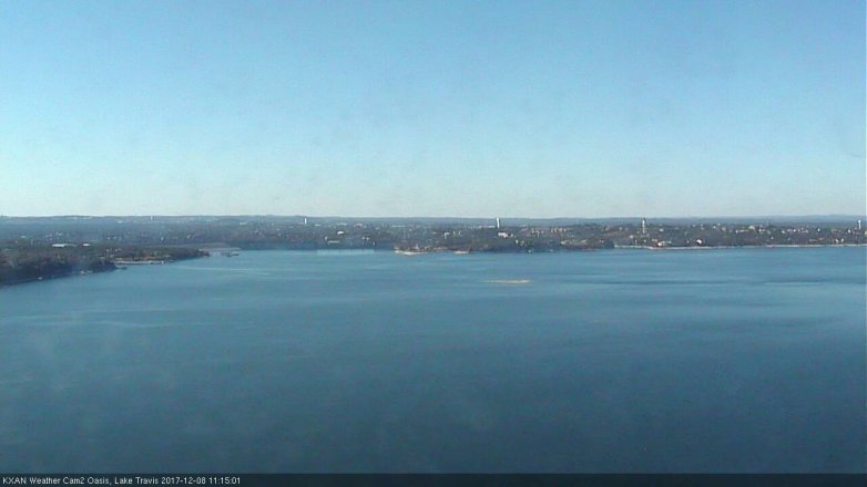 Lake Travis webcam, December 8, 2017 10:45 AM CT