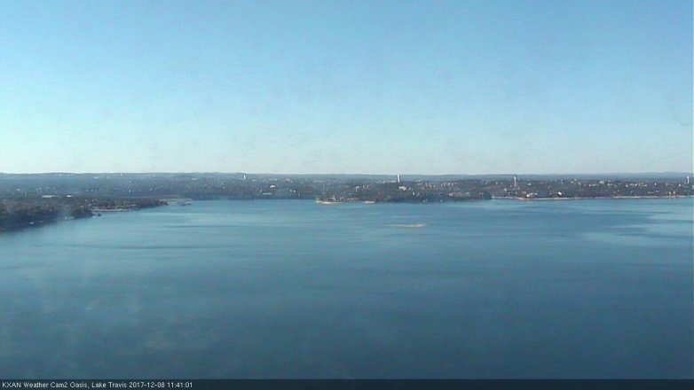 Lake Travis webcam, December 8, 2017 10:55 AM CT