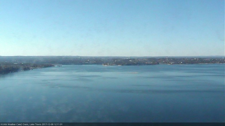 Lake Travis webcam, December 8, 2017 11:40 AM CT
