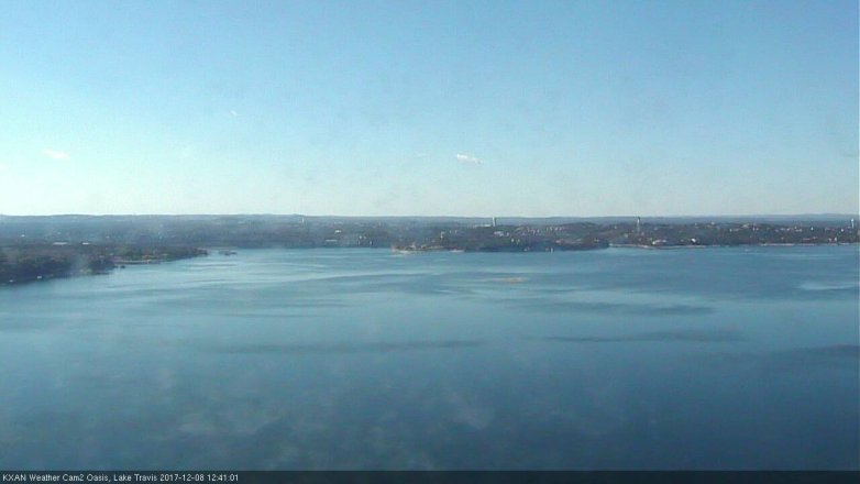 Lake Travis webcam, December 8, 2017 12:05 PM CT