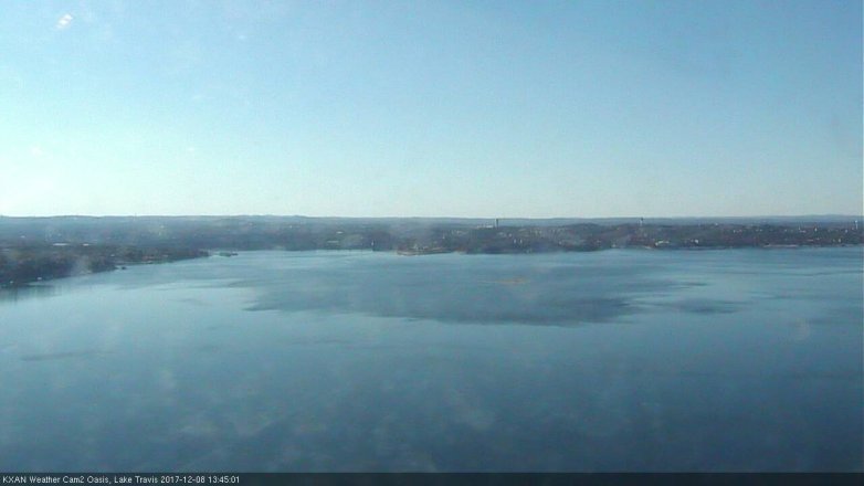Lake Travis webcam, December 8, 2017 1:15 PM CT