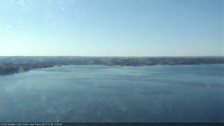 Lake Travis webcam, December 8, 2017 1:20 PM CT