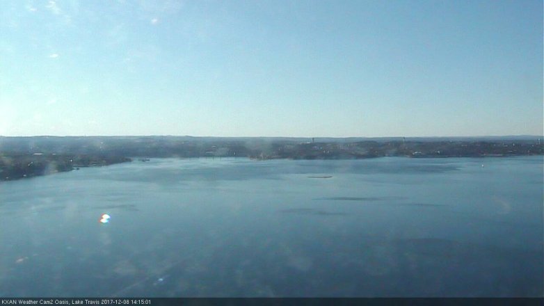 Lake Travis webcam, December 8, 2017 1:35 PM CT