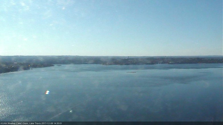 Lake Travis webcam, December 8, 2017 1:40 PM CT