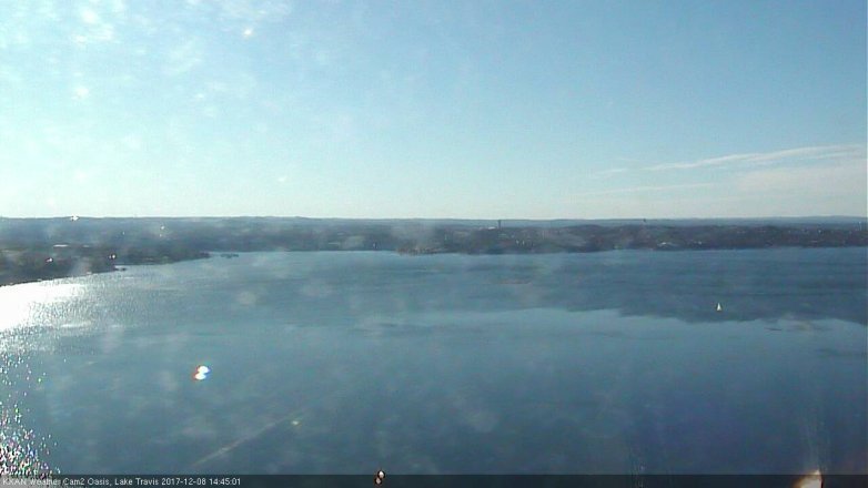 Lake Travis webcam, December 8, 2017 1:55 PM CT