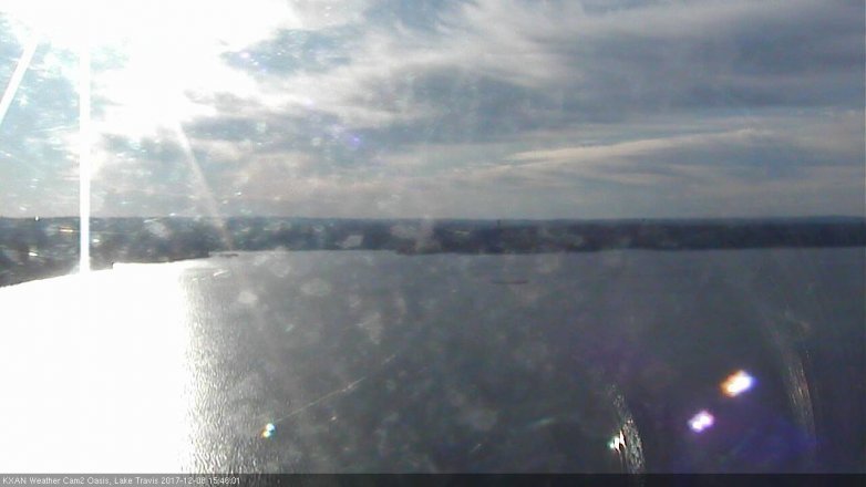 Lake Travis webcam, December 8, 2017 3:15 PM CT