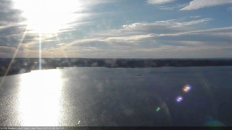 Lake Travis webcam, December 8, 2017 3:20 PM CT