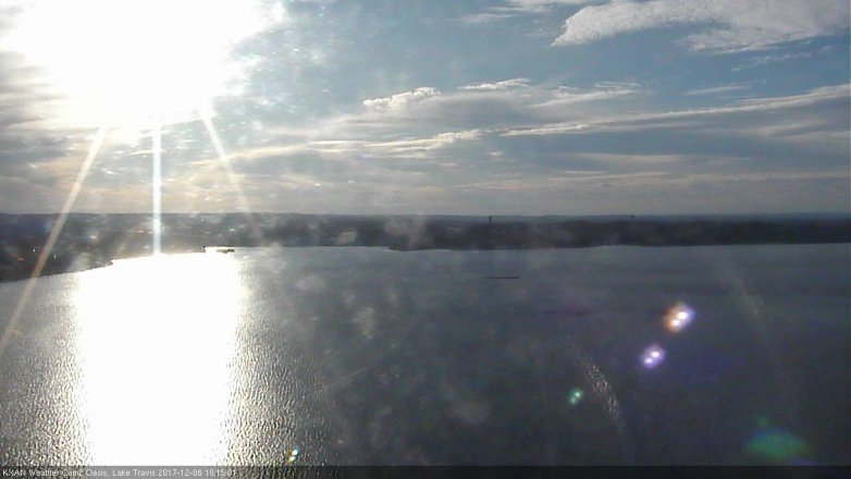 Lake Travis webcam, December 8, 2017 3:25 PM CT