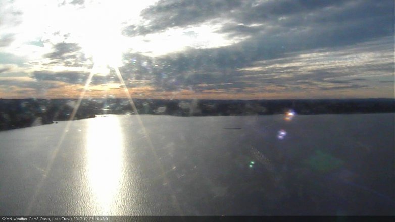 Lake Travis webcam, December 8, 2017 3:50 PM CT