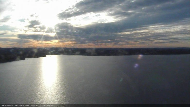 Lake Travis webcam, December 8, 2017 3:55 PM CT