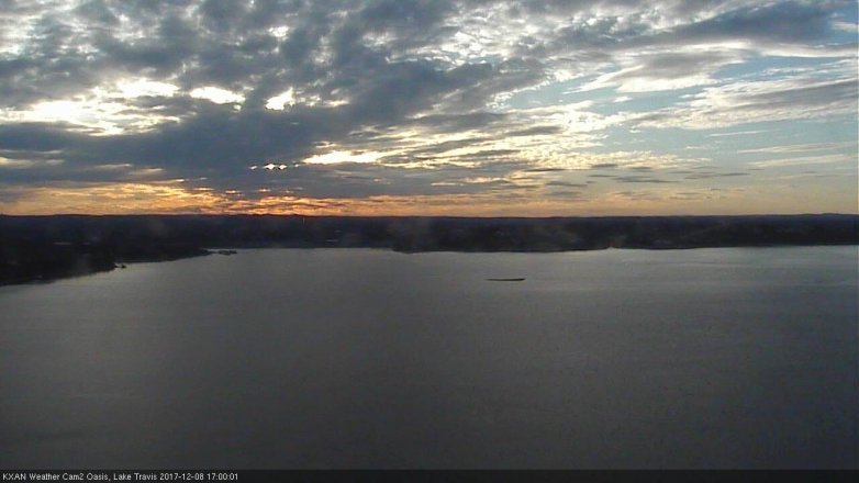 Lake Travis webcam, December 8, 2017 4:30 PM CT