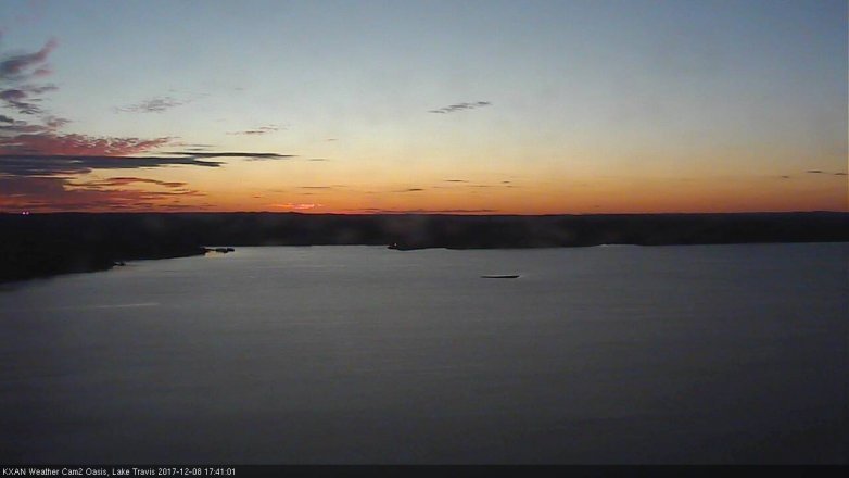 Lake Travis webcam, December 8, 2017 4:45 PM CT
