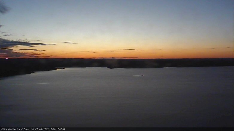 Lake Travis webcam, December 8, 2017 4:55 PM CT