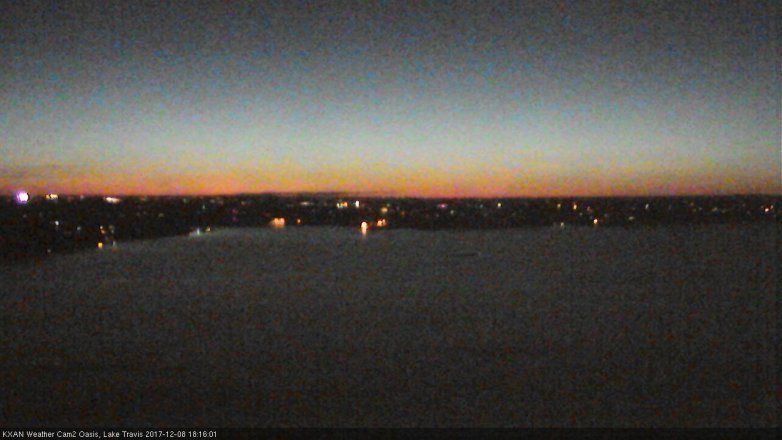 Lake Travis webcam, December 8, 2017 5:35 PM CT