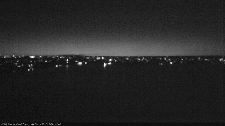Lake Travis webcam, December 8, 2017 5:40 PM CT