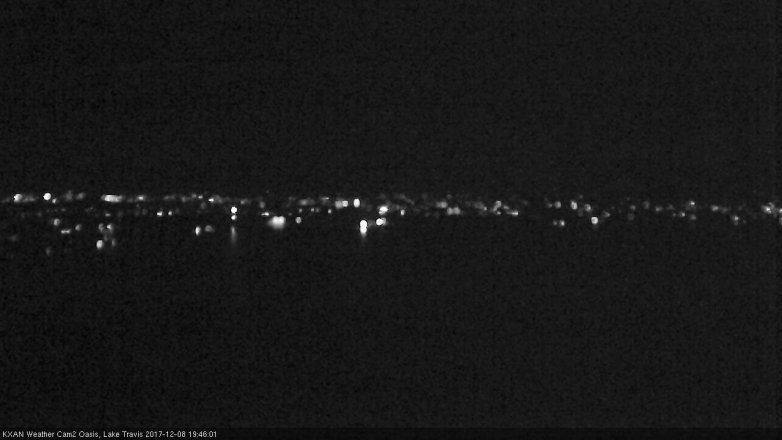 Lake Travis webcam, December 8, 2017 7:15 PM CT
