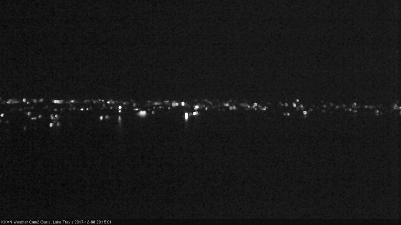 Lake Travis webcam, December 8, 2017 7:30 PM CT