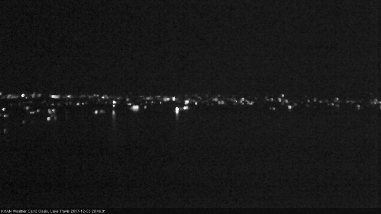 Lake Travis webcam, December 8, 2017 8:15 PM CT