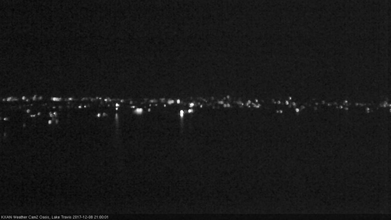 Lake Travis webcam, December 8, 2017 8:25 PM CT