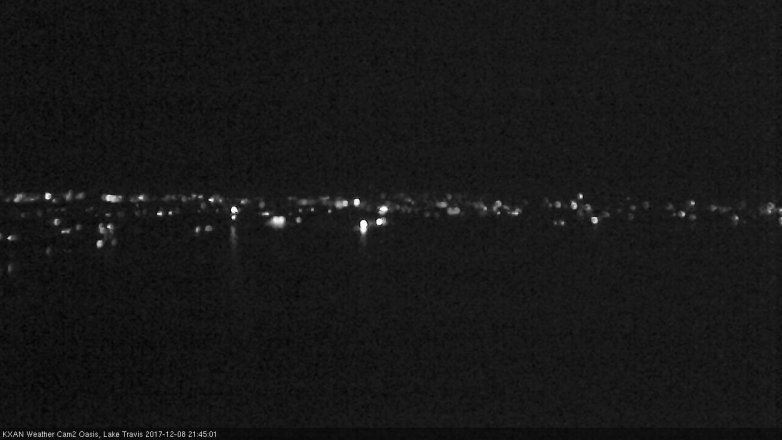 Lake Travis webcam, December 8, 2017 9:15 PM CT