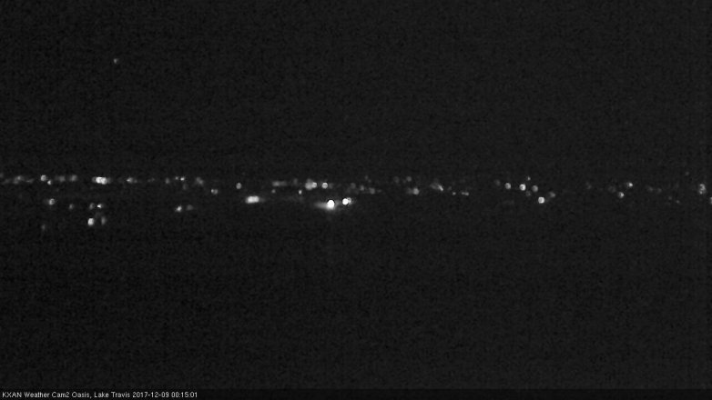 Lake Travis webcam, December 8, 2017 11:25 PM CT