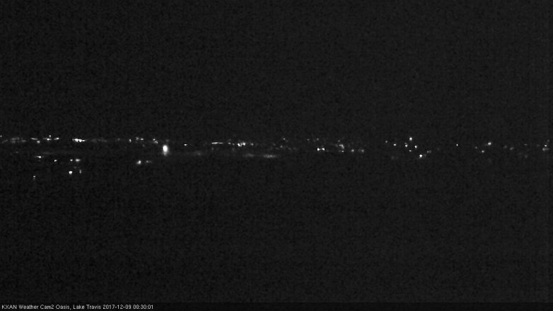 Lake Travis webcam, December 8, 2017 11:45 PM CT