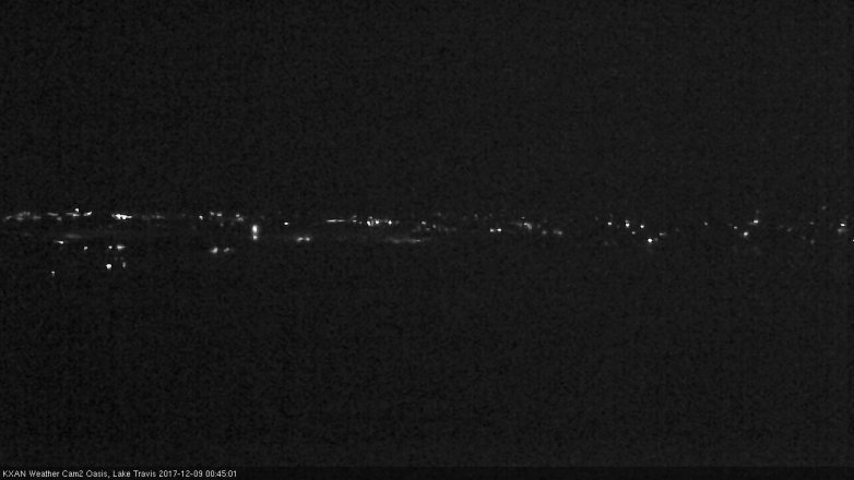 Lake Travis webcam, December 8, 2017 11:50 PM CT