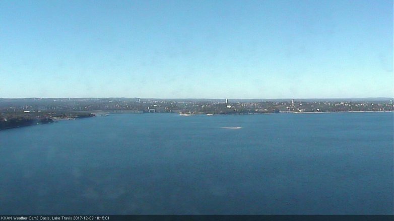 Lake Travis webcam, December 9, 2017 9:35 AM CT