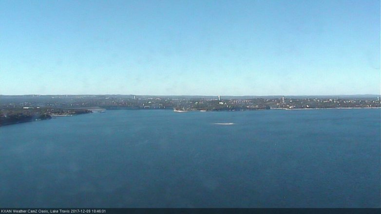 Lake Travis webcam, December 9, 2017 9:55 AM CT