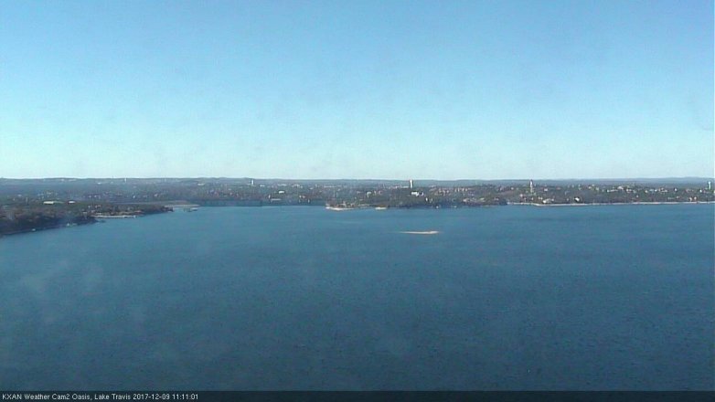 Lake Travis webcam, December 9, 2017 10:15 AM CT