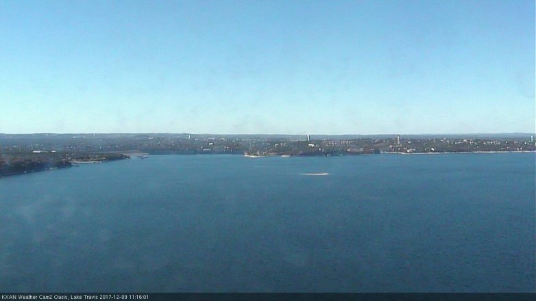 Lake Travis webcam, December 9, 2017 10:25 AM CT