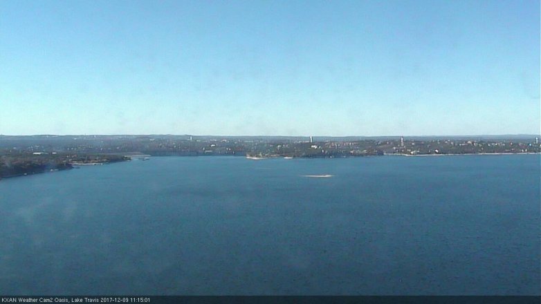 Lake Travis webcam, December 9, 2017 10:35 AM CT