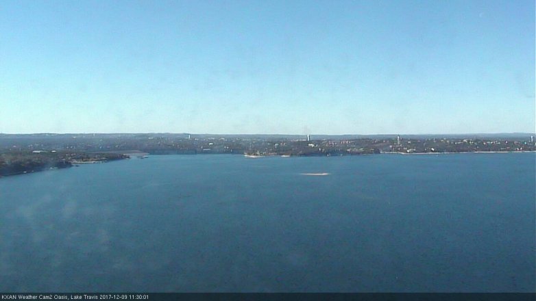 Lake Travis webcam, December 9, 2017 10:50 AM CT