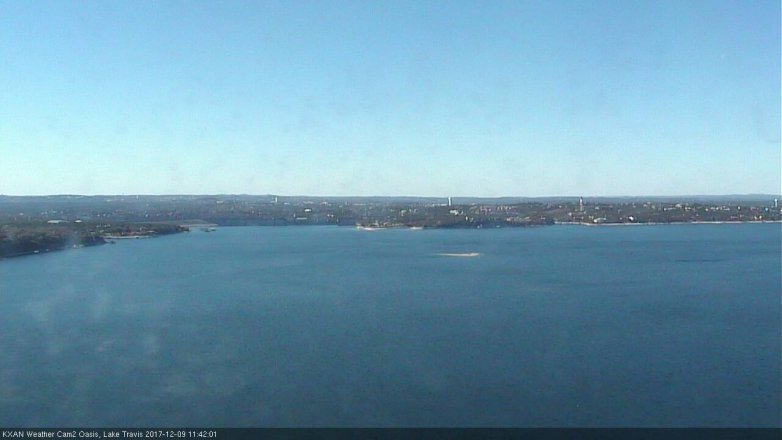 Lake Travis webcam, December 9, 2017 11:05 AM CT