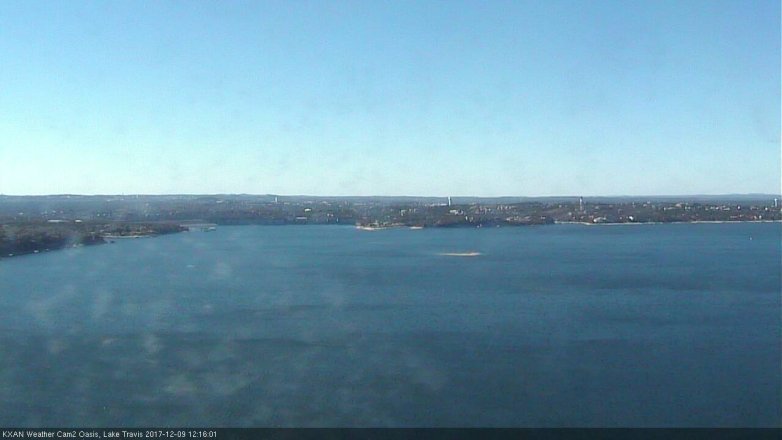 Lake Travis webcam, December 9, 2017 11:30 AM CT