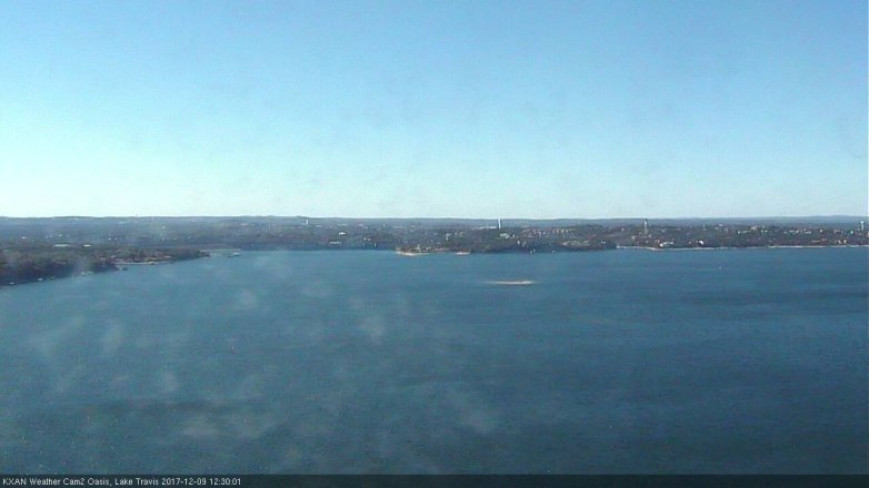 Lake Travis webcam, December 9, 2017 12:00 PM CT