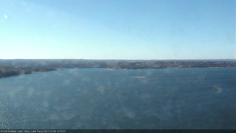 Lake Travis webcam, December 9, 2017 12:20 PM CT