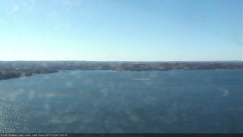 Lake Travis webcam, December 9, 2017 1:10 PM CT