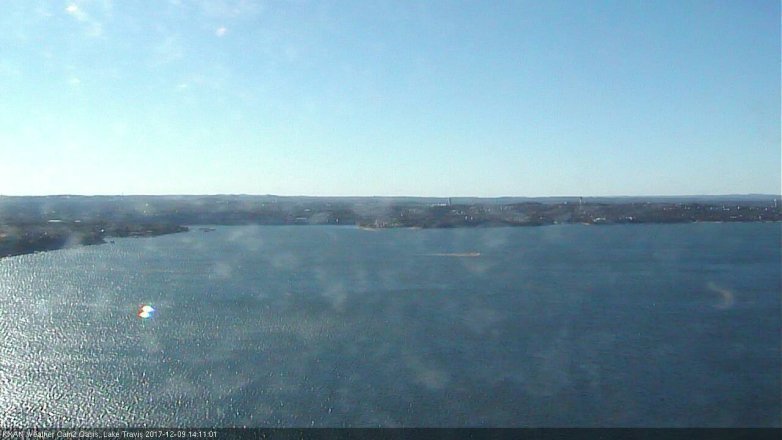 Lake Travis webcam, December 9, 2017 1:15 PM CT