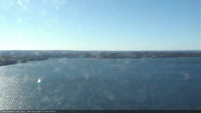 Lake Travis webcam, December 9, 2017 1:20 PM CT
