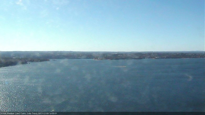Lake Travis webcam, December 9, 2017 1:30 PM CT