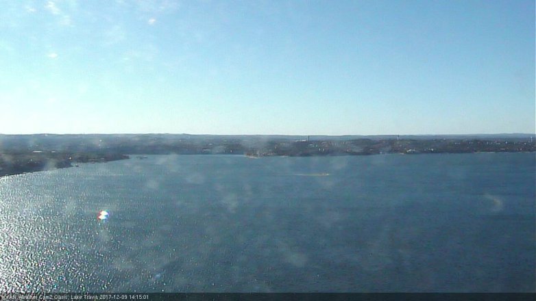 Lake Travis webcam, December 9, 2017 1:40 PM CT