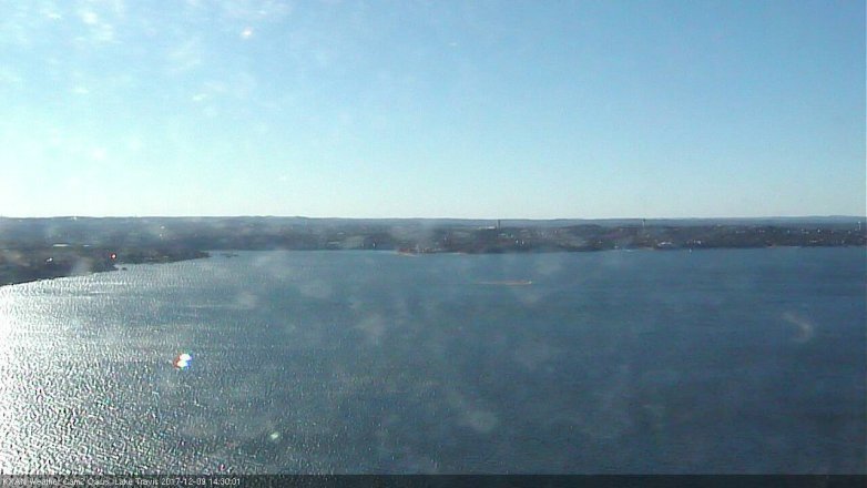 Lake Travis webcam, December 9, 2017 1:45 PM CT