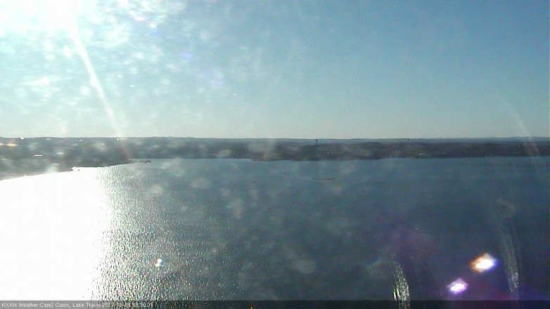 Lake Travis webcam, December 9, 2017 2:55 PM CT