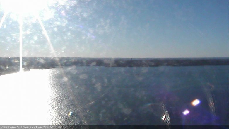 Lake Travis webcam, December 9, 2017 3:10 PM CT
