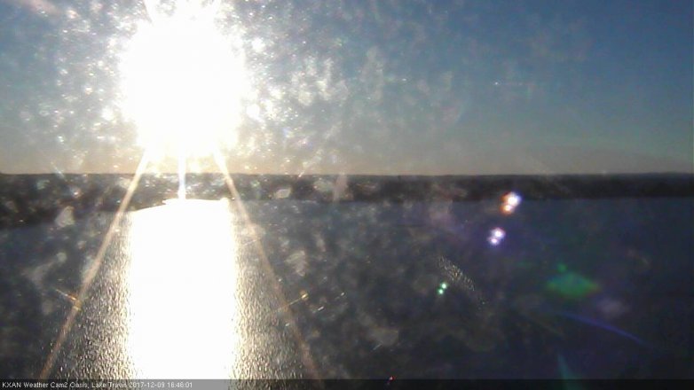 Lake Travis webcam, December 9, 2017 4:10 PM CT